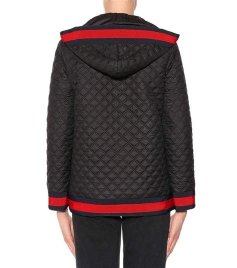 gucci wool crochet jacket|Gucci black diamond quilted coat.